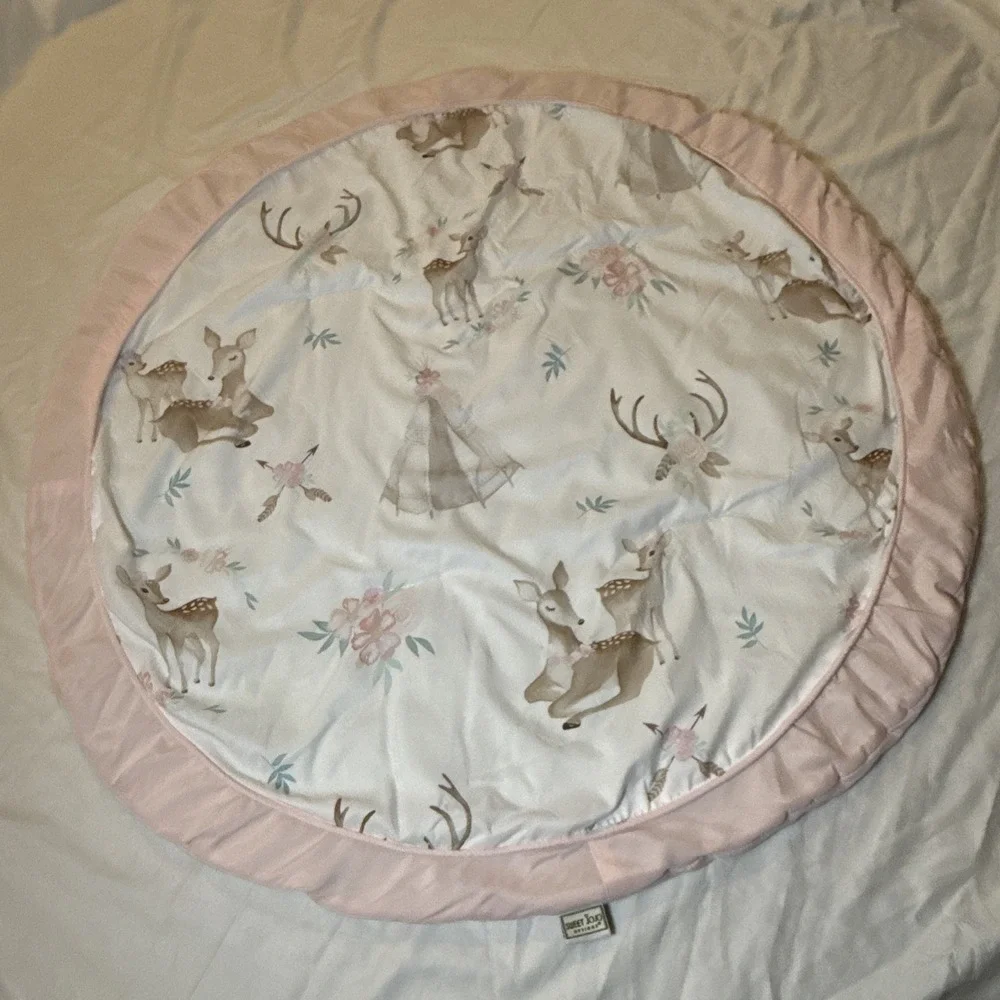 Sweet Jojo Designs Woodland Deer Floral Collection Play Mat Infant Tummy Time